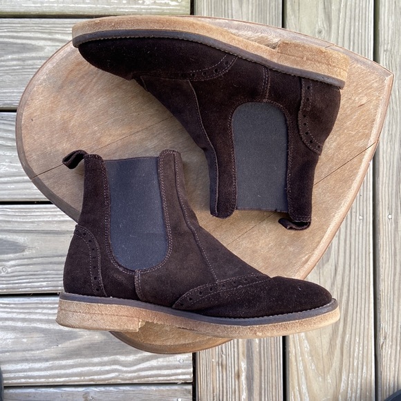 Anna Fidanza Suede Loyola Chelsea Boots Made in Italy Women's Size 6 - Picture 8 of 9